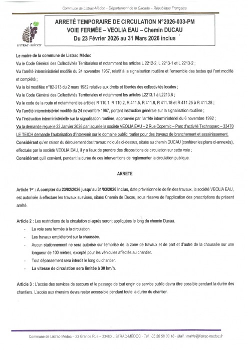 033-  Arrêté numéro 2026-033-PM - CIRCULATION - VEOLIA Chemin DUCAU_page-0001.jpg