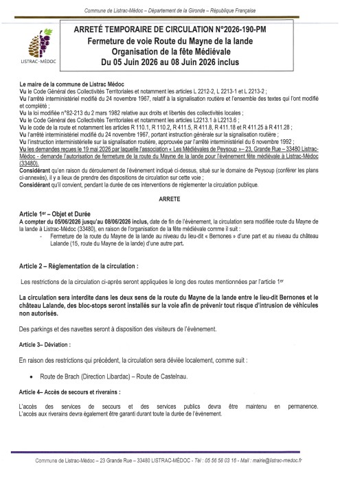 190- Arrêté numéro 2026-190-PM-Circulation Fête médievale_page-0001.jpg