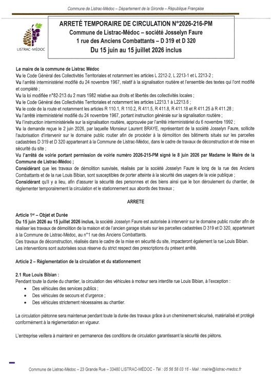 216 - Arrêté de circulation numéro 2026-216-PM - 1 rue des Anciens Combattants_page-0001.jpg 216 - Arrêté de circulation numéro 2026-216-PM - 1 rue des Anciens Combattants_page-0001.jpg