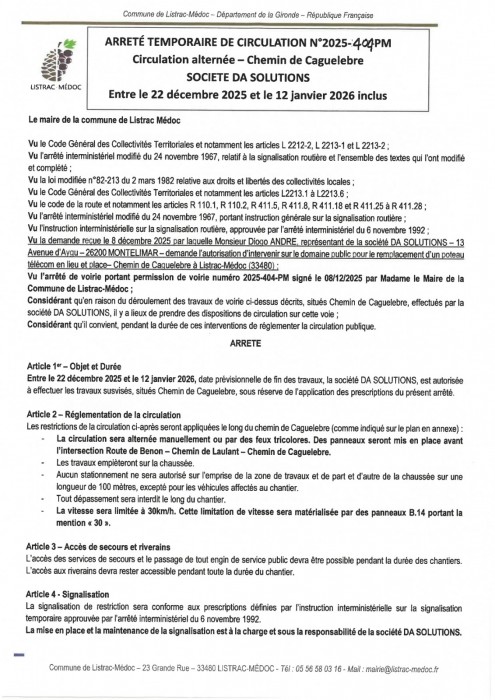 404 - Arrêté numéro 2025-404-PM - CIRCULATION - Chemin de Caguelebre - Société DA SOLUTIONS_page-0001.jpg